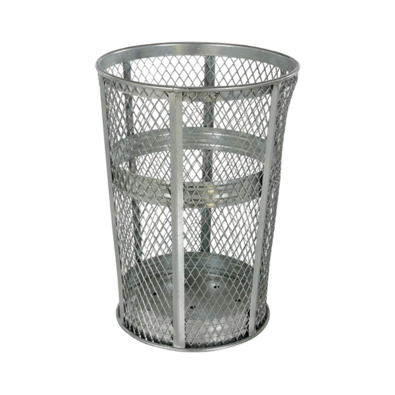 Vestil Tr-Mxr-48-Hdg Galvanized Steel Trash Receptacle Round