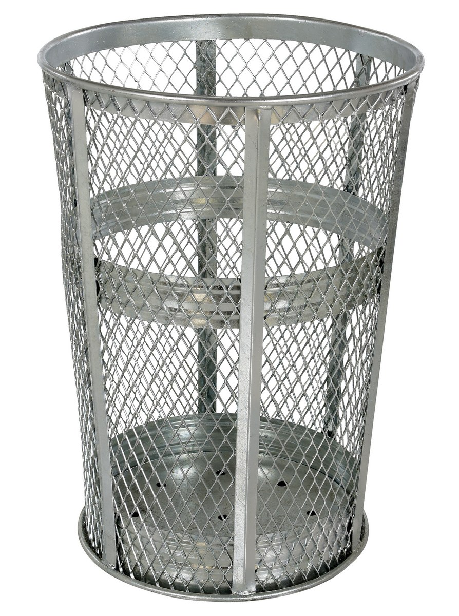 Vestil Tr-Mxr-48-Hdg Galvanized Steel Trash Receptacle Round 1
