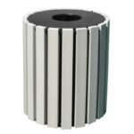Vestil Tr-Pr-33-Sd 100% Recycled Plastic Trash Receptacle Round (1)