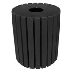 Vestil Tr-Pr-49-Bk Trash Receptacle Poly Round (1)