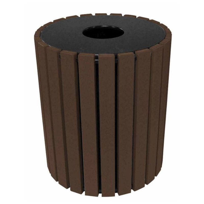 Vestil Tr-Pr-49-Bn Trash Receptacle Poly Round (1)