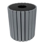 Vestil Tr-Pr-49-Ch Trash Receptacle Poly Round (1)