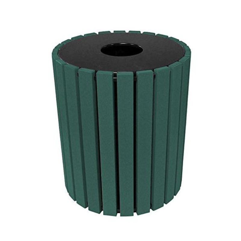 Vestil Tr-Pr-49-Gn Trash Receptacle Poly Round