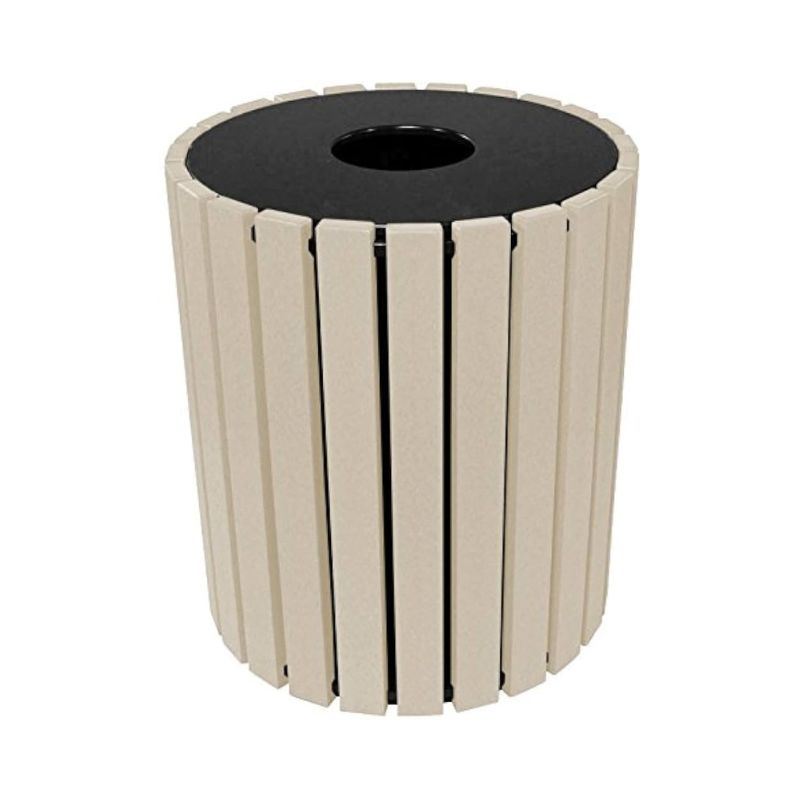 Vestil Tr-Pr-49-Sd Trash Receptacle Poly Round