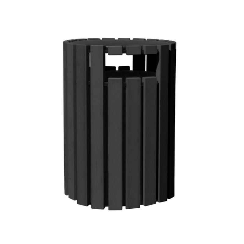 Vestil Tr-Prrc-33-Bk 100% Recycled Plastic Trash Receptacle Rain Cap Round