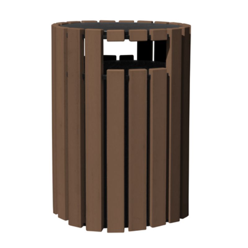 Vestil Tr-Prrc-33-Bn 100% Recycled Plastic Trash Receptacle Rain Cap Round (1)