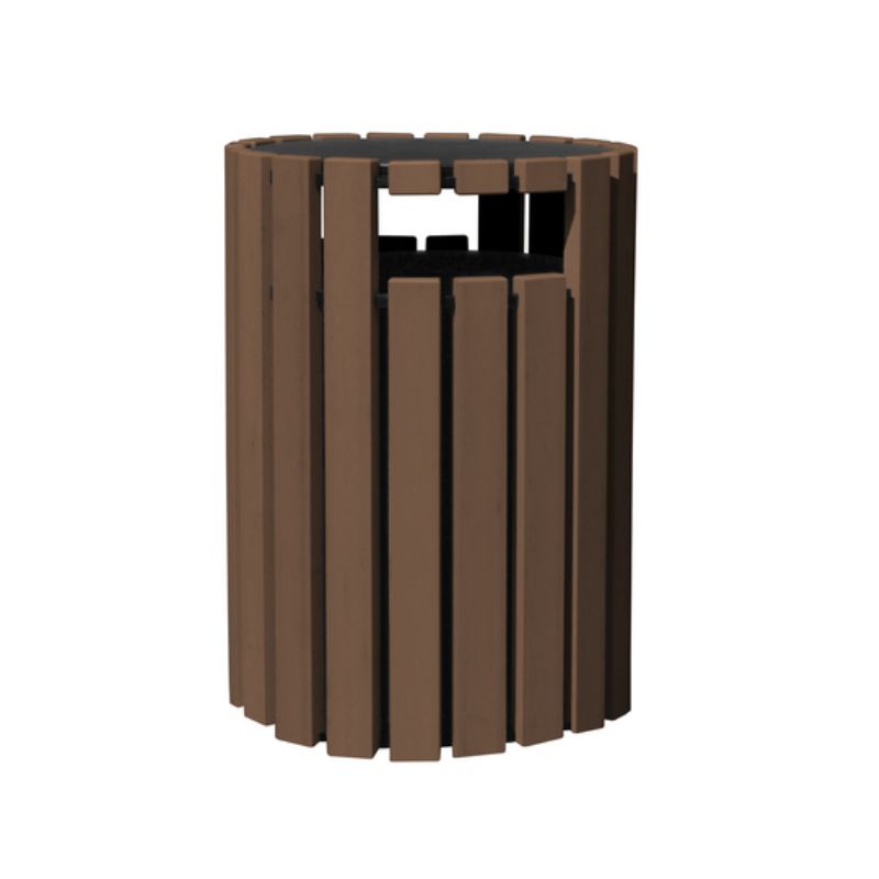 Vestil Tr-Prrc-33-Bn 100% Recycled Plastic Trash Receptacle Rain Cap Round