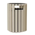 Vestil Tr-Prrc-33-Sd 100% Recycled Plastic Trash Receptacle Rain Cap Round (1)
