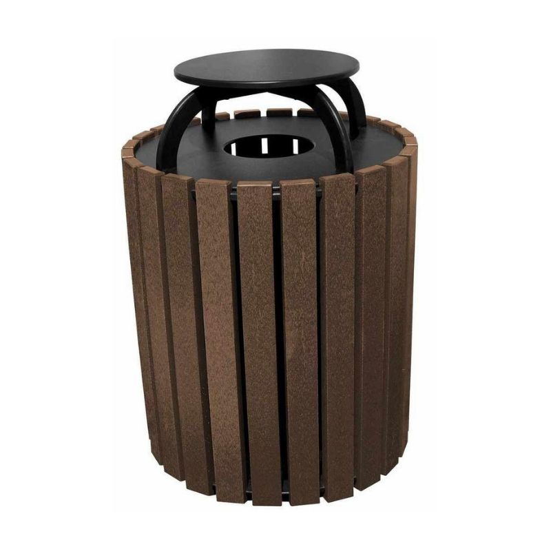 Vestil Tr-Prrc-49-Bn Trash Receptacle Poly Rain Cap Round