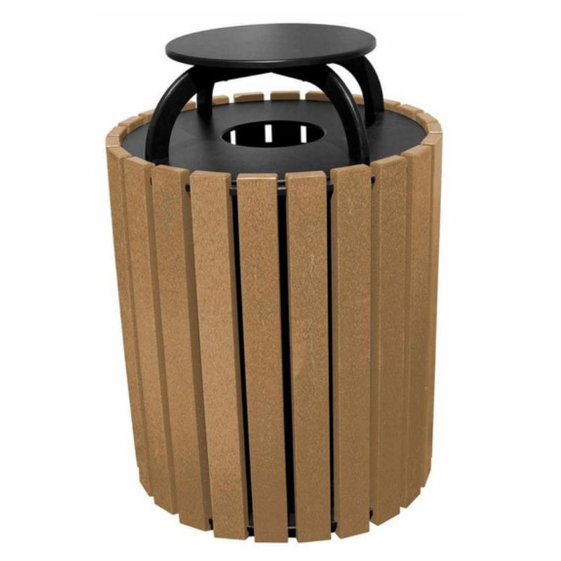 Vestil Tr-Prrc-49-Cd Trash Receptacle Poly Rain Cap Round (1)