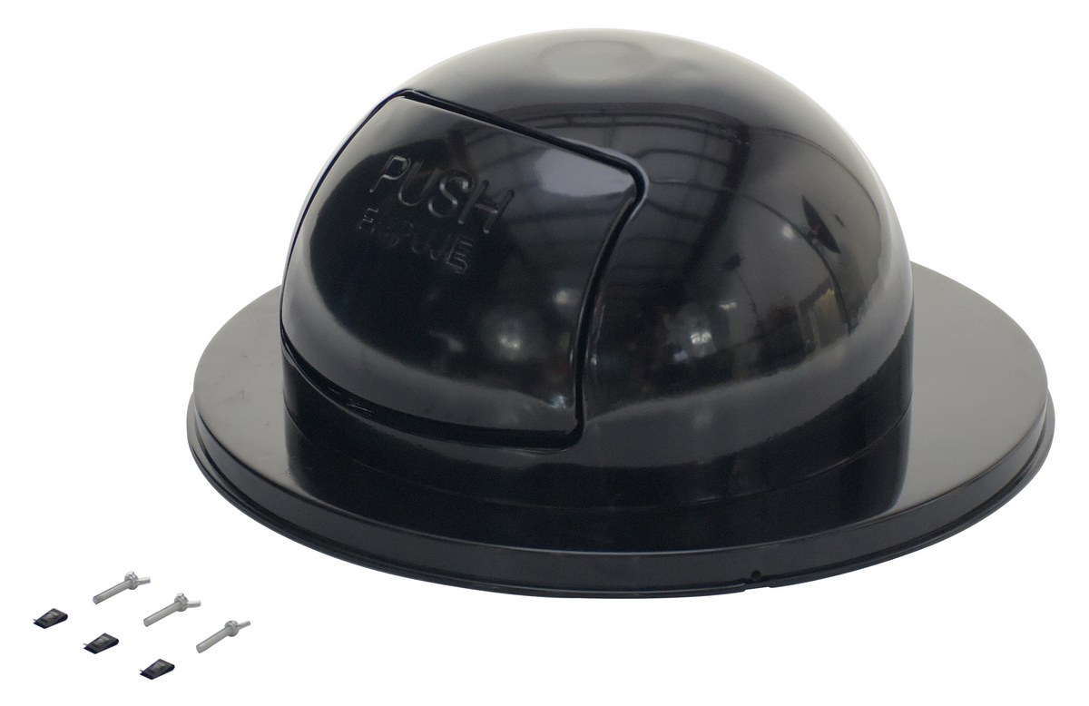 Vestil Trash-Top-Bk-3Pk Steel Waste Disposal Top 1