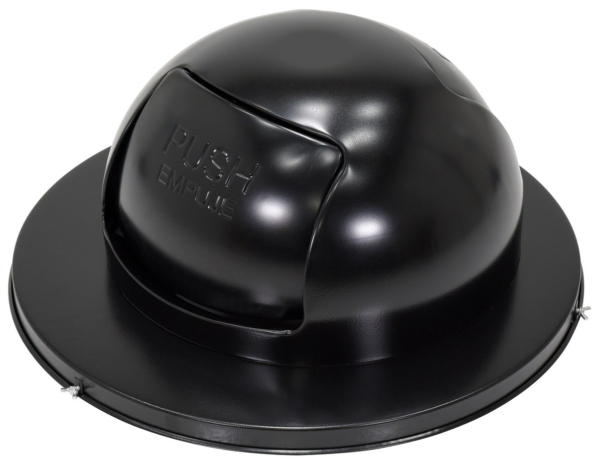 Vestil Trash-Top-Dd-Bk Steel Waste Disposal Top Dual Door 1