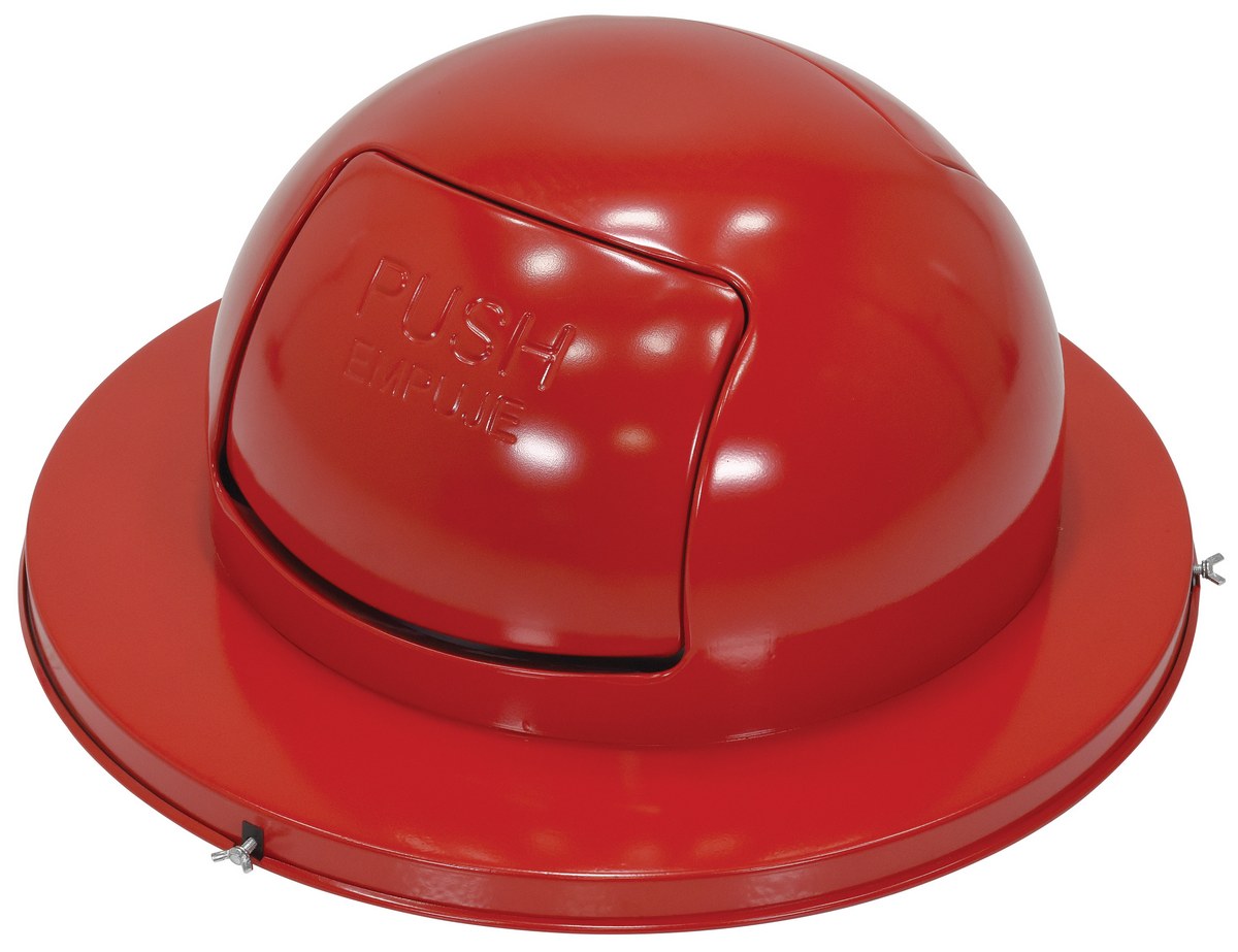 Vestil Trash-Top-Dd-Rd Steel Waste Disposal Top Dual Door 1