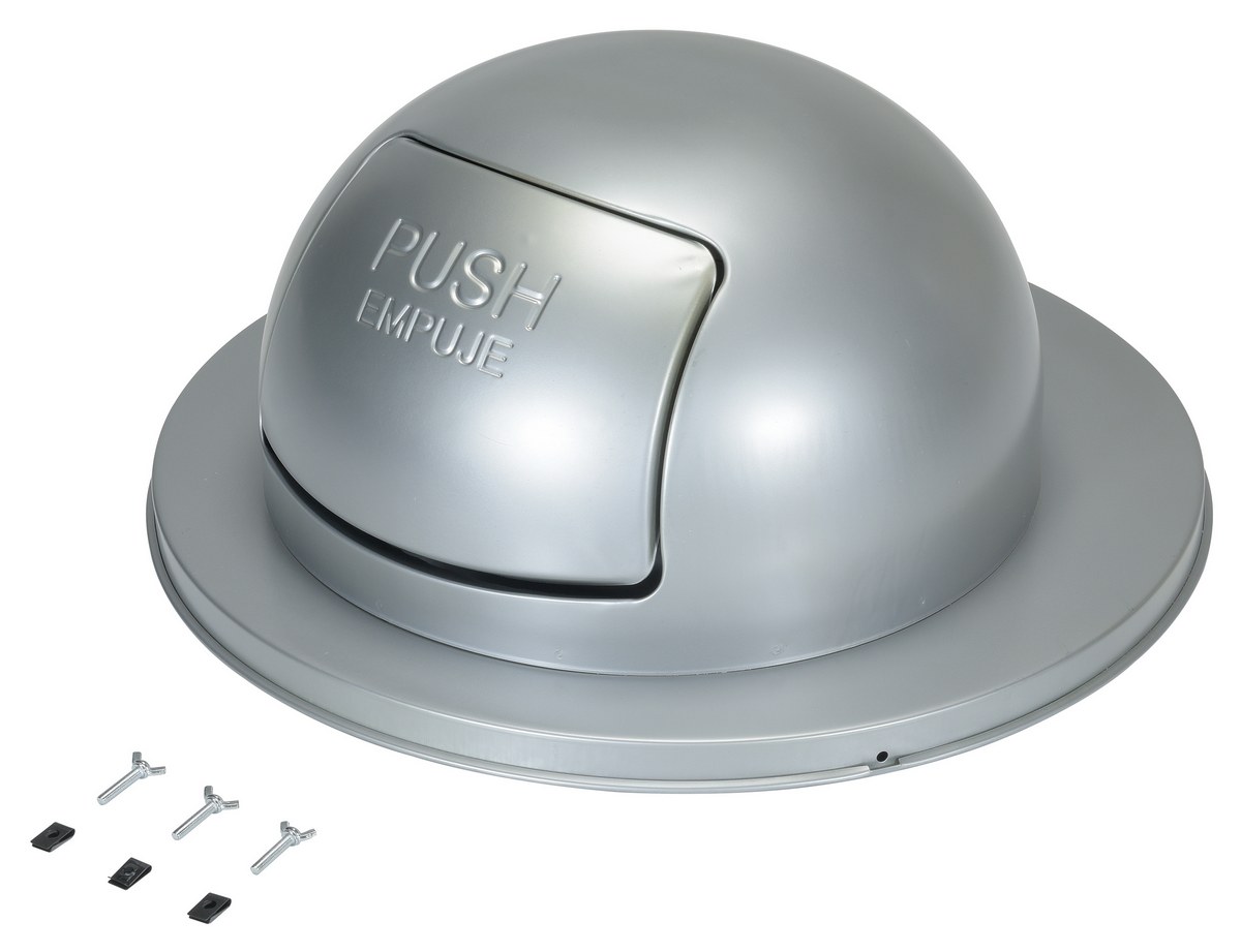 Vestil Trash-Top-Zgy-3Pk Steel Waste Disposal Top 1