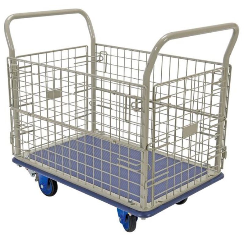 Vestil Trs-2334-M-Fb Steel Truck Mesh Sides With Foot Brake (1)