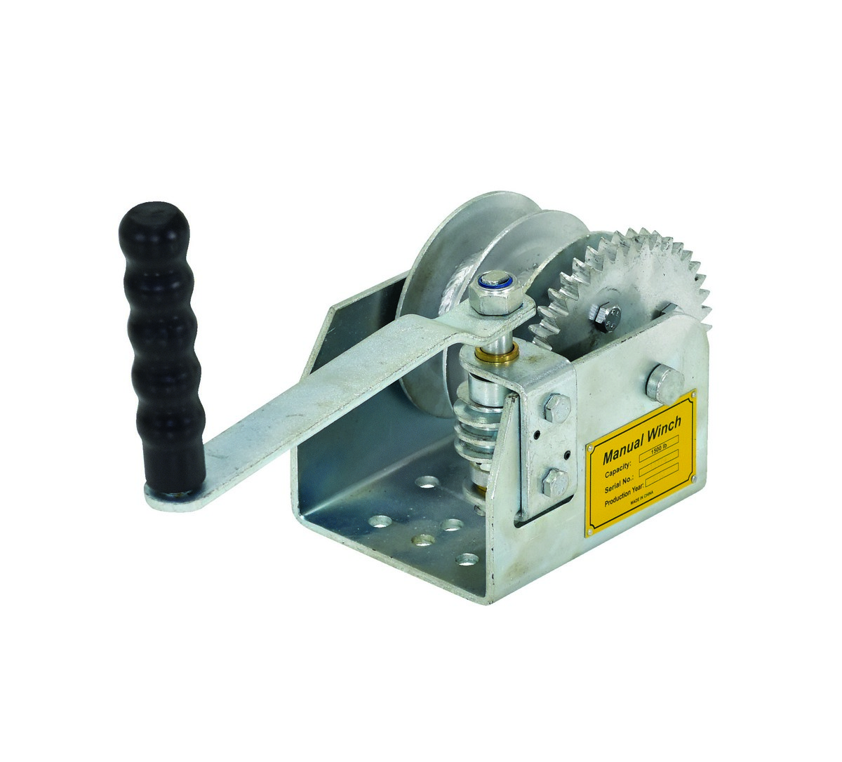 Vestil Wall-D Steel Double Wall Mounted Hand Winch 1