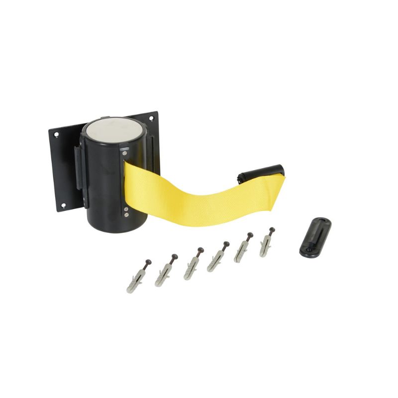 Vestil Web-W-15 Wall Mounted Guidance Barrier 15 Ft. Yellow Fabric Web