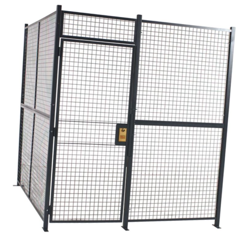 Vestil Wpc-8X8-4Nc Welded Wire Mesh With Hinged Door (1)