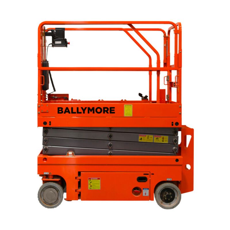 Ballymore Dmsl-19 Battery-Powered Drivable Compact Scissor Lift With Roll-Out Cantilevered Platform