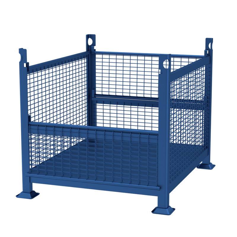 Premier Rigid Double Gate Wire Mesh Steel Container Open