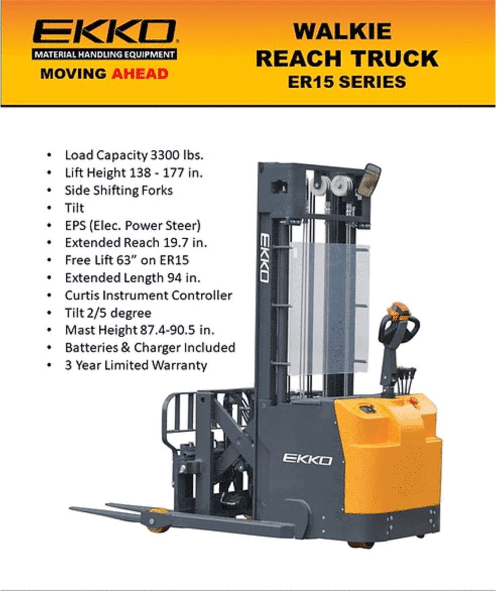 Ekko Er15L Electric Walkie Reach Truck