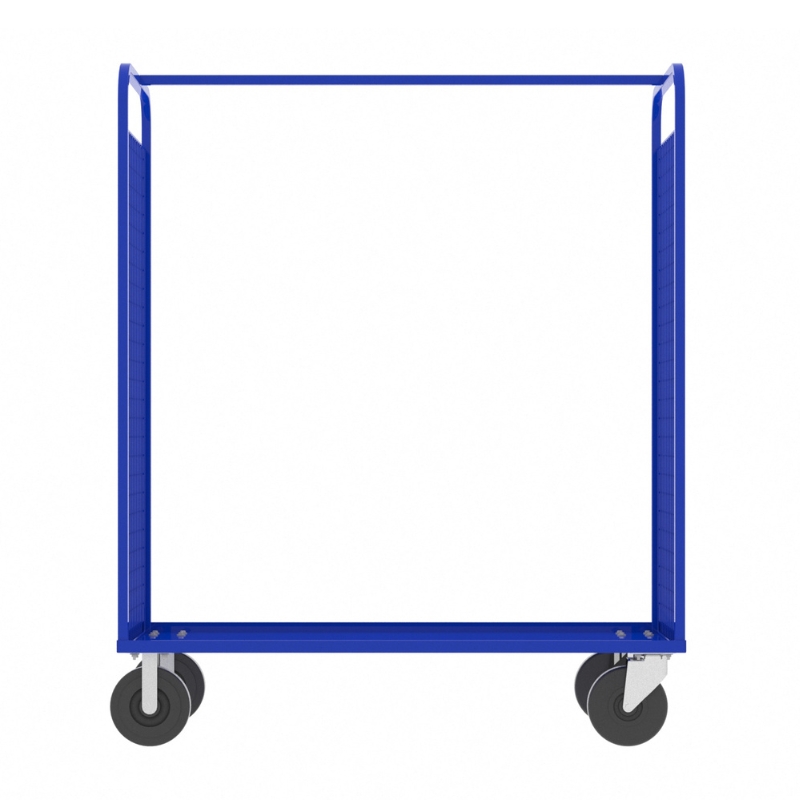 Valley Craft Blue Cage Cart 2-Sided 57X30X68 1,600 Lbs. Side View