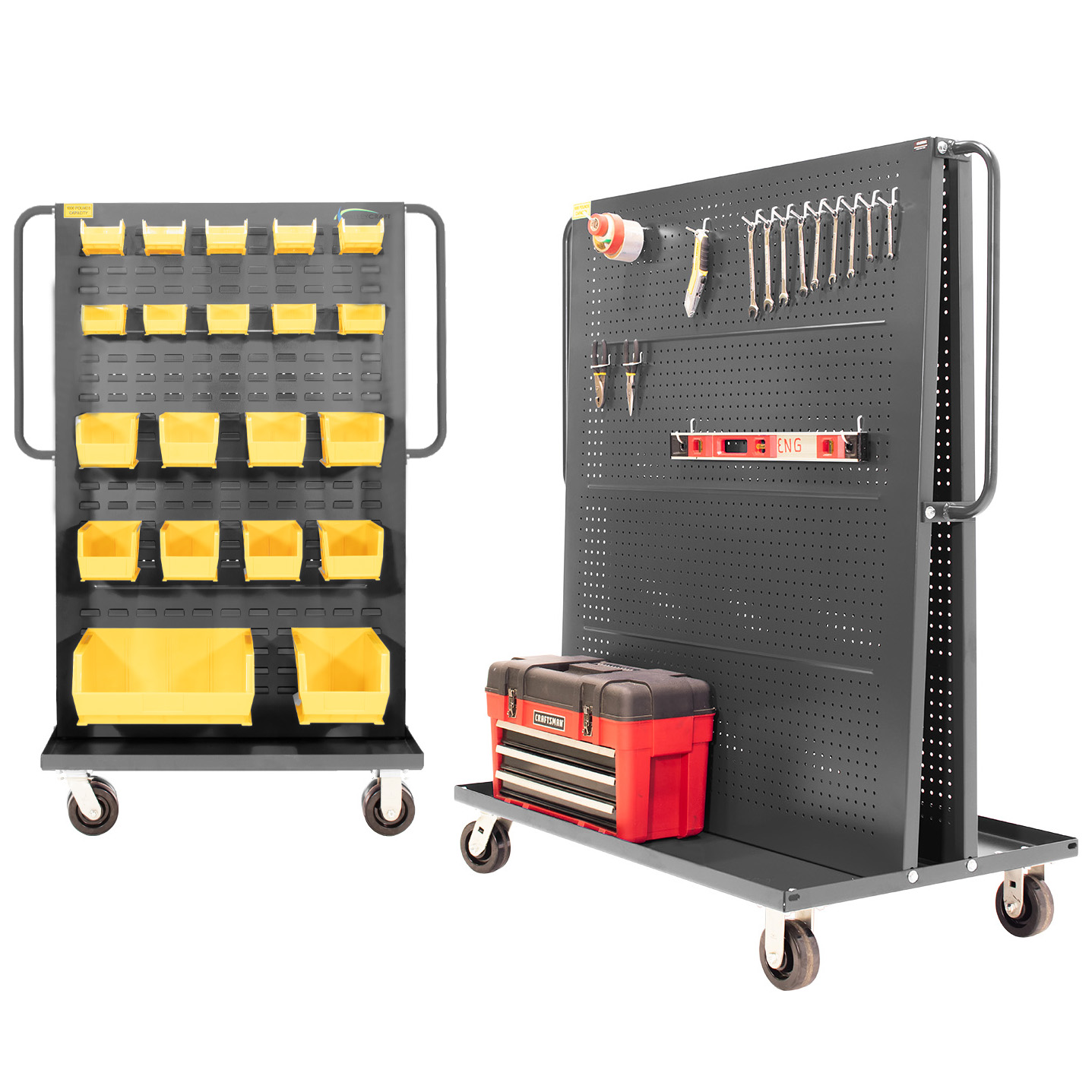 Valley Craft Gray A-Frame Bin &Amp; Tool Cart 36”X30”X62” 1,000 Lbs.