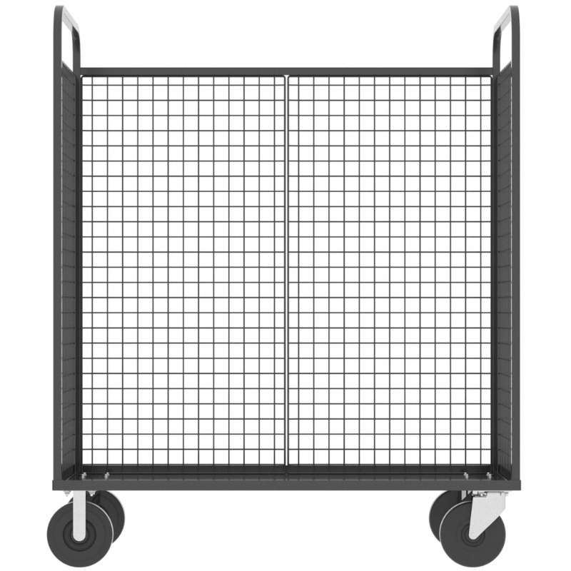 Valley Craft Gray Cage Cart 57X30X68 1,600 Lbs. Left Side View