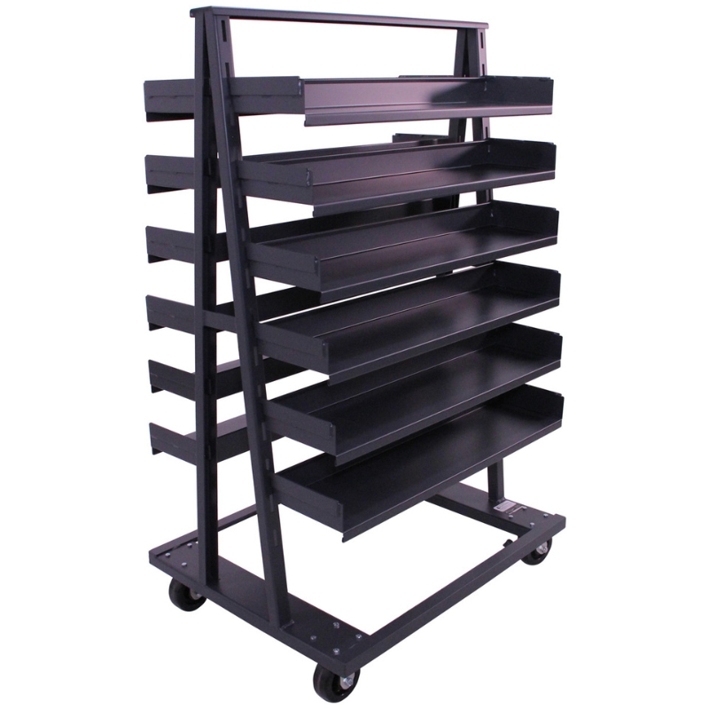 Valley Craft Heavy Duty A-Frame Cart (12) Trays 38X30X63 2,500 Lbs. Front