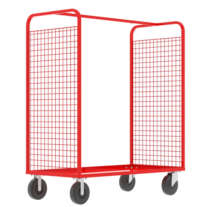 Valley Craft Red Cage Cart 2-Sided 57X30X68 1,600 Lbs.
